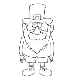 Leprechaun Uncle Grandpa Free Coloring Page for Kids