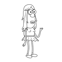 Mary Uncle Grandpa Free Coloring Page for Kids