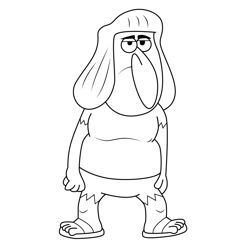 Nubert Nimbo Uncle Grandpa Free Coloring Page for Kids