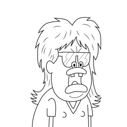 Remo Uncle Grandpa Free Coloring Page for Kids