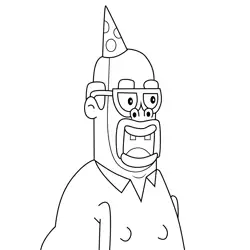 Remo's Dad Uncle Grandpa Free Coloring Page for Kids