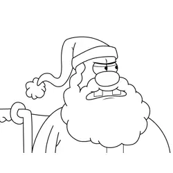 Santa Claus Uncle Grandpa Free Coloring Page for Kids
