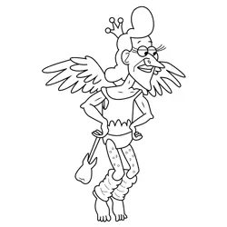 The Tooth Fairy Uncle Grandpa Free Coloring Page for Kids
