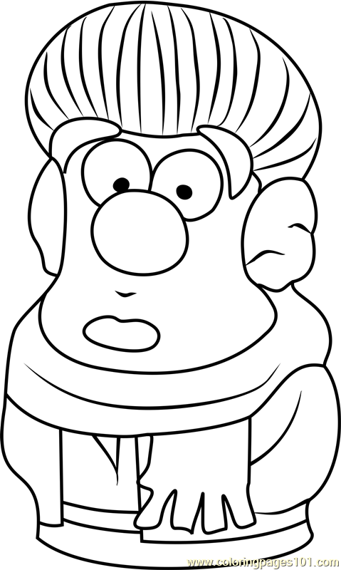 Grandma Gourd Coloring Page for Kids - Free VeggieTales Printable