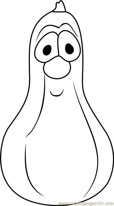 Jerry Gourd Coloring Page for Kids - Free VeggieTales Printable