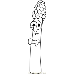 Archibald Asparagus Free Coloring Page for Kids