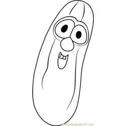 Larry the Cucumber Free Coloring Page for Kids