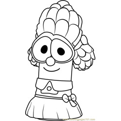 Libby Asparagus Free Coloring Page for Kids