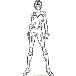 Allura with Helmet Free Coloring Page for Kids