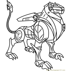 Black Lion Free Coloring Page for Kids
