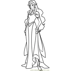 Princess Allura Free Coloring Page for Kids