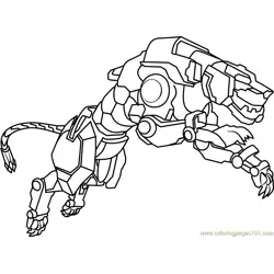 Yellow Lion Free Coloring Page for Kids
