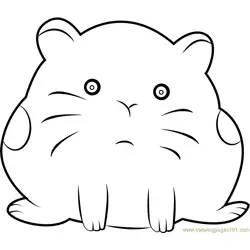 Hamster Free Coloring Page for Kids