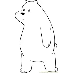 Ice Bear Free Coloring Page for Kids