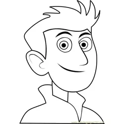 Chris Kratt Face Free Coloring Page for Kids