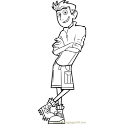 Chris Kratt Free Coloring Page for Kids