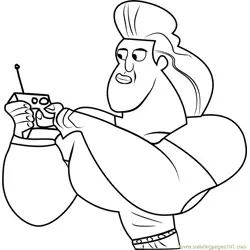 Dabio with Controller Free Coloring Page for Kids