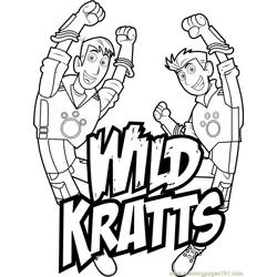 Wild Kratts Logo Free Coloring Page for Kids