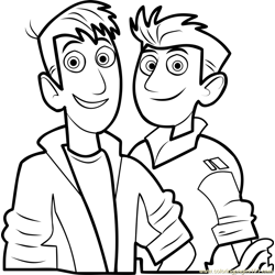 Wild Kratts Free Coloring Page for Kids