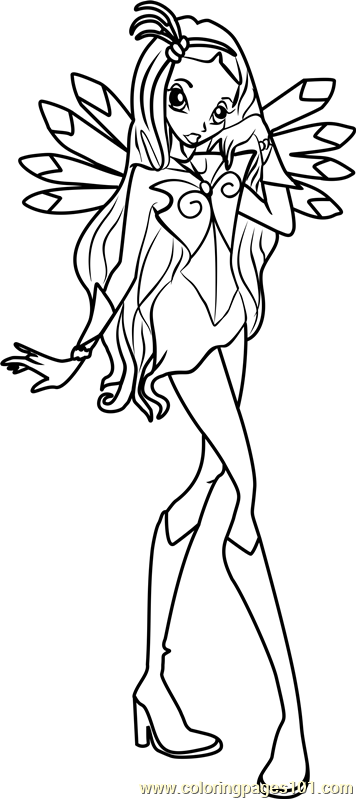 Diaspro Winx Club Coloring Page For Kids Free Winx Club Printable 