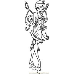 Galatea Winx Club Free Coloring Page for Kids