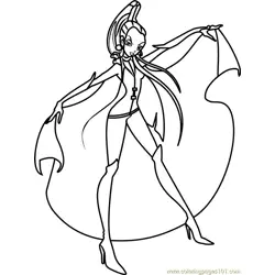 Icy Winx Club Free Coloring Page for Kids