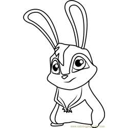 Kiko the Bunny Winx Club Free Coloring Page for Kids