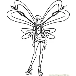 Roxy Winx Club Free Coloring Page for Kids