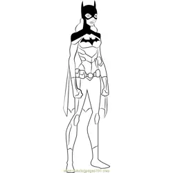 Batgirl Free Coloring Page for Kids