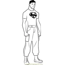 Superboy Free Coloring Page for Kids