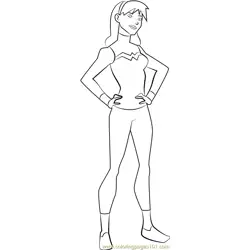Wonder Girl Free Coloring Page for Kids