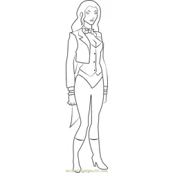 Zatanna Free Coloring Page for Kids