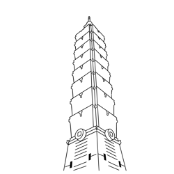 Taipei China Free Coloring Page for Kids