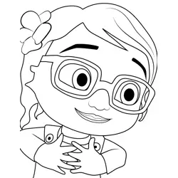 Bella Hands Fold Cocomelon Free Coloring Page for Kids