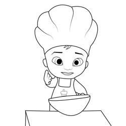 Cece Chef Cocomelon Free Coloring Page for Kids