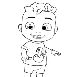Cody Cocomelon Free Coloring Page for Kids