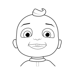 J.J. is laughing Cocomelon Free Coloring Page for Kids