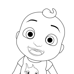 Little Johnny Cocomelon Free Coloring Page for Kids