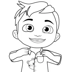 Nico Cocomelon Free Coloring Page for Kids
