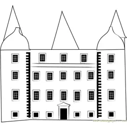 Barony Castle Free Coloring Page for Kids