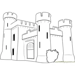 Bath Castle Lodge Free Coloring Page for Kids
