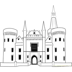 Castle Free Coloring Page for Kids