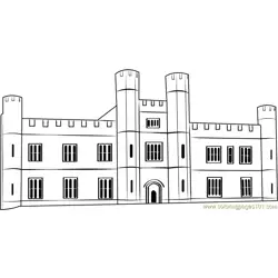 Leeds Castle Free Coloring Page for Kids