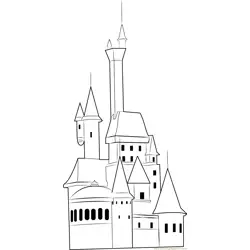 Neuschwanstein Castle Free Coloring Page for Kids