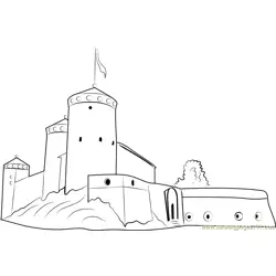 Olavinlinna Castle Free Coloring Page for Kids