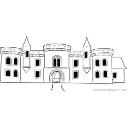 Raglan Castle Free Coloring Page for Kids