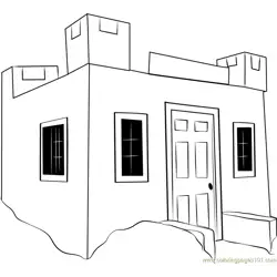 Tiny Castle Free Coloring Page for Kids