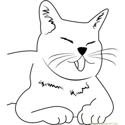 Dwarf Kitten lil Bub Cat Free Coloring Page for Kids