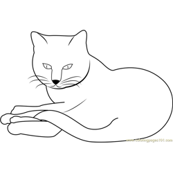 Happy Cat Stock by Aussiegal Free Coloring Page for Kids