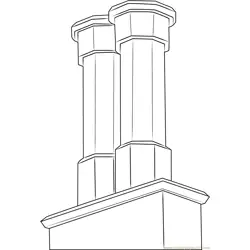 Industrial Chimney Free Coloring Page for Kids